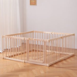 wooden foldable baby playpen