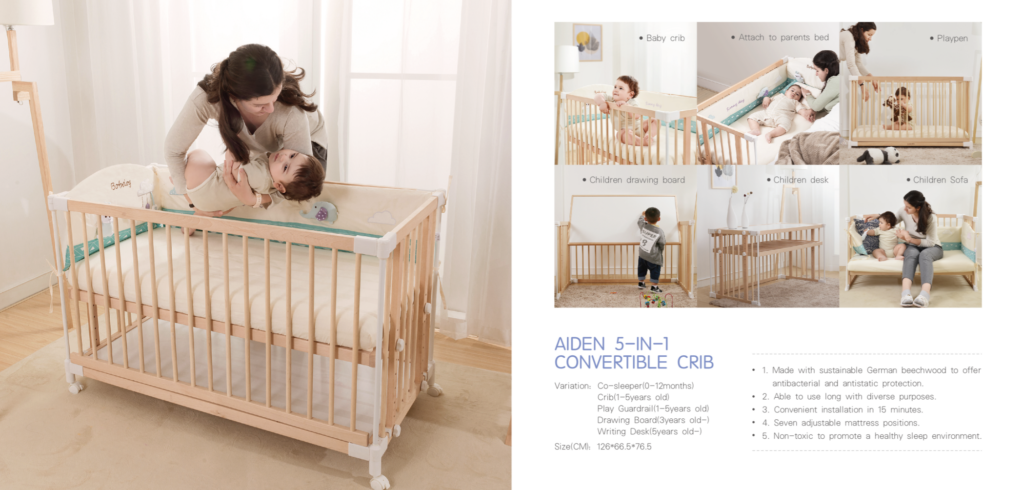 wood baby crib